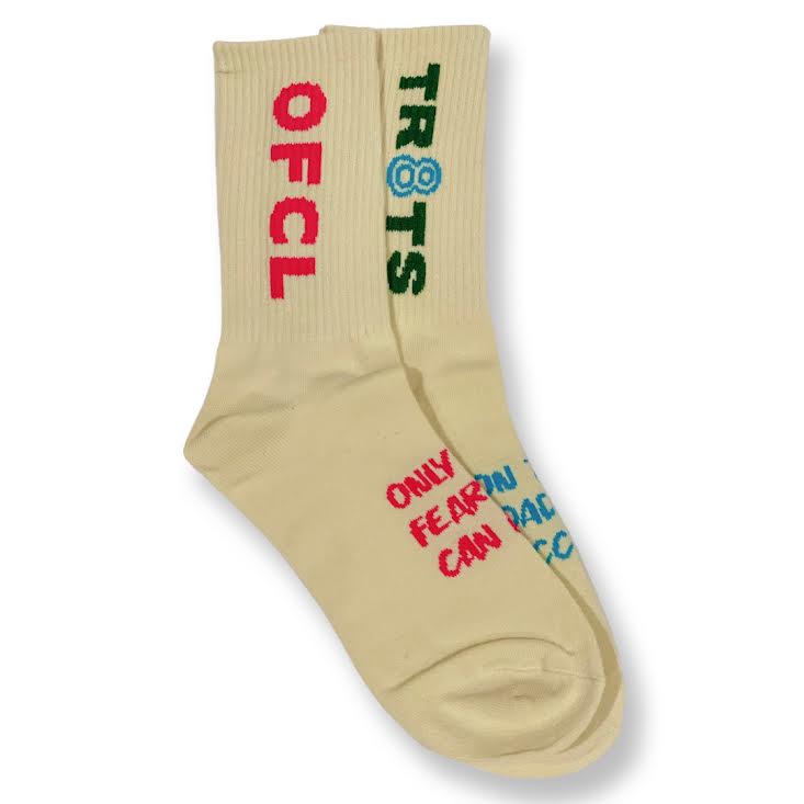 OFCL TR8TS logo socks (Cream)