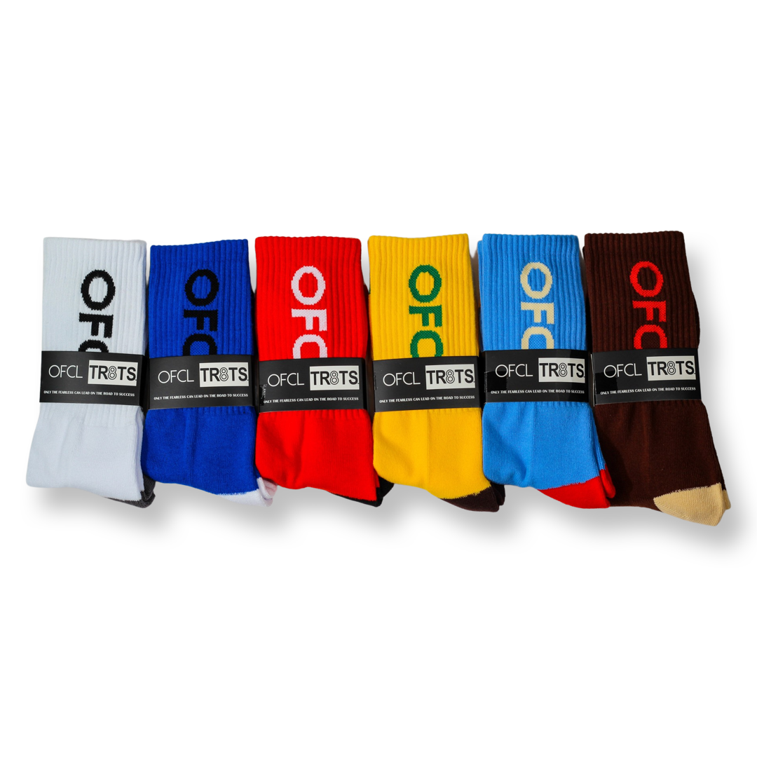 Ofcl Tr8ts Colored logo socks (Pick Six) – OFCL TR8TS