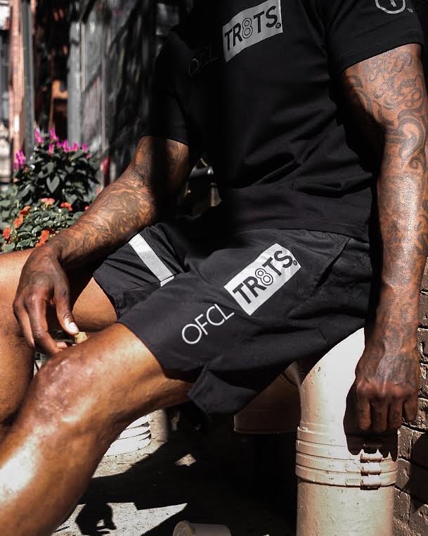 OFCL TR8TS signature logo 3M reflective shorts (Black)