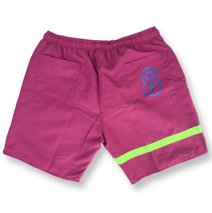 OFCL TR8TS signature logo shorts (Fuscia)