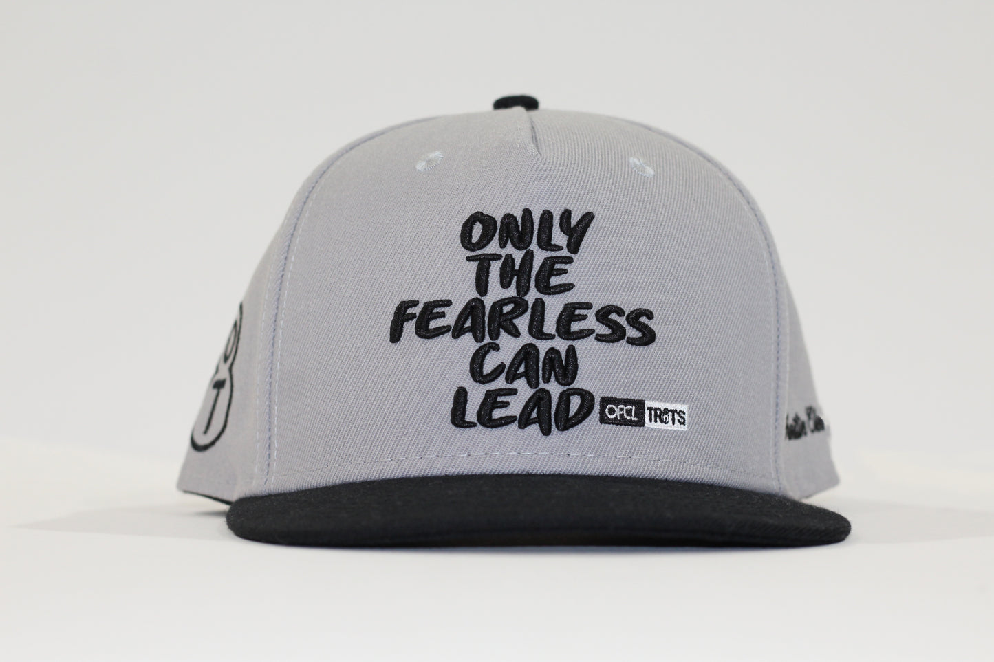 "Only The Fearless Can Lead" Grey Snapback